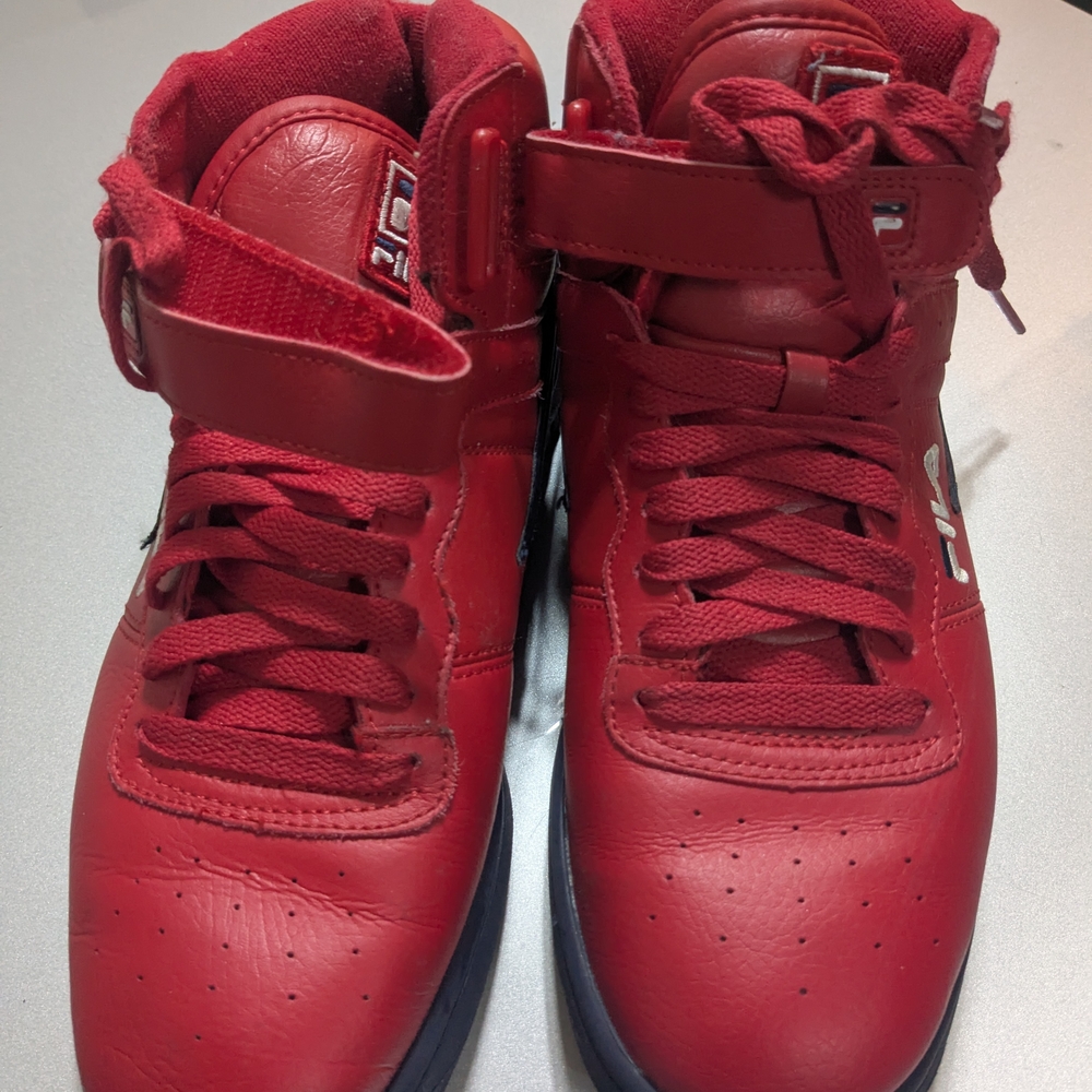 Red Fila High-Top Men's Sneakers